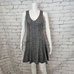 Black Halo Herringbone Knit Mini Dress